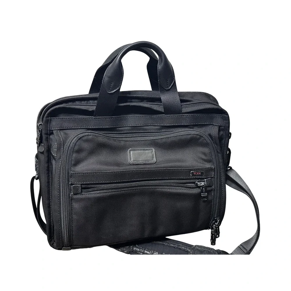 Tumi Black Ballistic Nylon Laptop Briefcase Messenger Bag‎ Business Travel